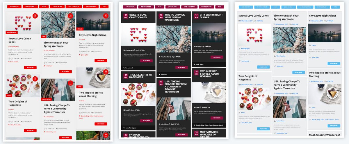 Salman4028khan's tweet photo. Blog #Filter WordPress Plugin main features are posts filtering, category filtering, post grid, and columns layout, responsive, masonry design, show tags, #blog author details, two design templates...
Demo Plugin: https://t.co/t0hXkVwKCW
#PremiumPlugin #WordPress https://t.co/1YMo4rHcKG