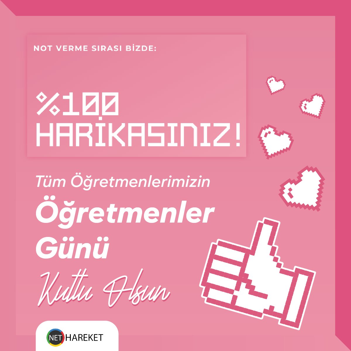 Tüm Öğretmenlerimizin
Öğretmenler Günü
❤️Kutlu Olsun