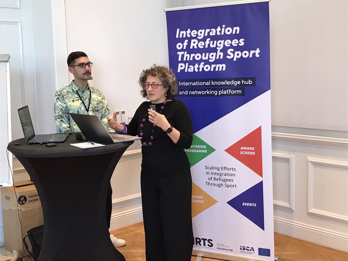 ISCA_tweet's tweet photo. Showcasing successful #IntegrationOfRefugeesThroughSport @EuSport projects at the final dissemination conference of the #IRTSNetwork - but our work continues! https://t.co/gRhokrU1UW https://t.co/2B6oVDxE3X