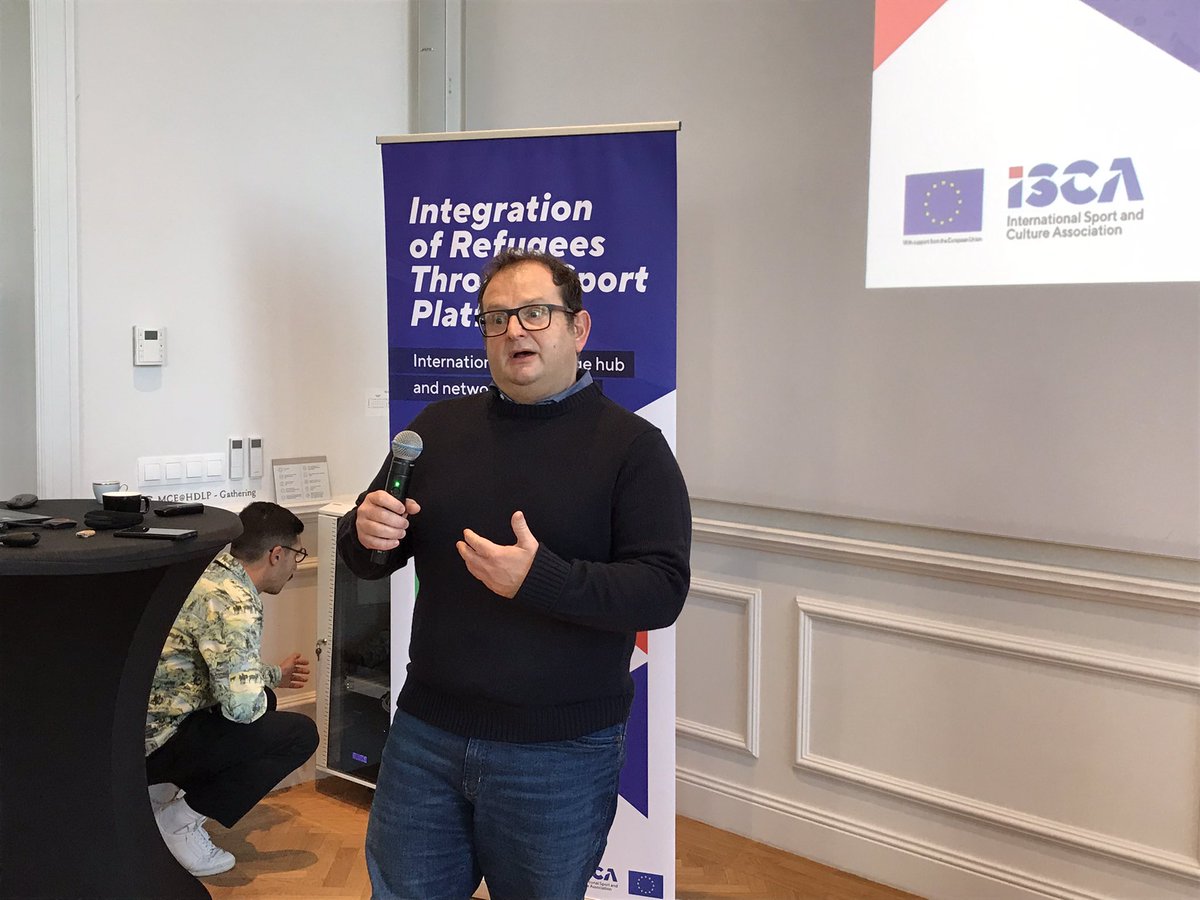 ISCA_tweet's tweet photo. Showcasing successful #IntegrationOfRefugeesThroughSport @EuSport projects at the final dissemination conference of the #IRTSNetwork - but our work continues! https://t.co/gRhokrU1UW https://t.co/2B6oVDxE3X