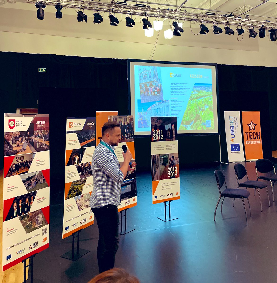 We’re now going to hear from all our city partners.
Rzeszow are up first who have taken the DMC model into their Urban Lab and have some fantastic expansion plans moving forward. 
#TechRevolution