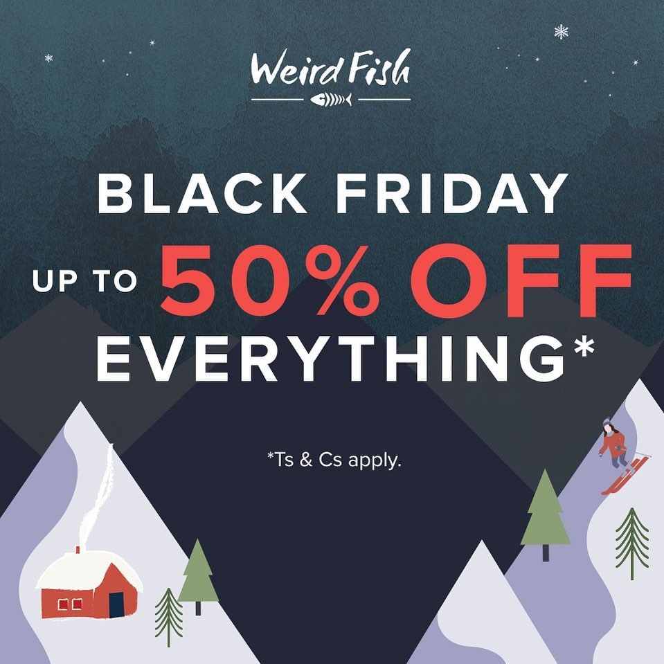 AffinityDevon's tweet image. 🖤 Black Friday offer alert at @weirdfishltd 🖤 

Boost your Autumn wardrobe and grab a fantastic deal too. 🐠

#affinitydevon #weirdfish #blackfriday #offers #sale #bideford #devon