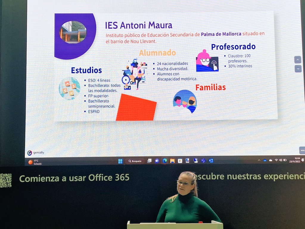 cloud_educacion's tweet photo. El IES Antoni Maura contando cómo realizó el proceso de integración del ecosistema de #Microsoft365 y el cambio en la #TransformaciónEducativa del centro. Una maravilla de intervención 👏💙🧡
@MicrosoftEduEsp https://t.co/KDsPgDMULi