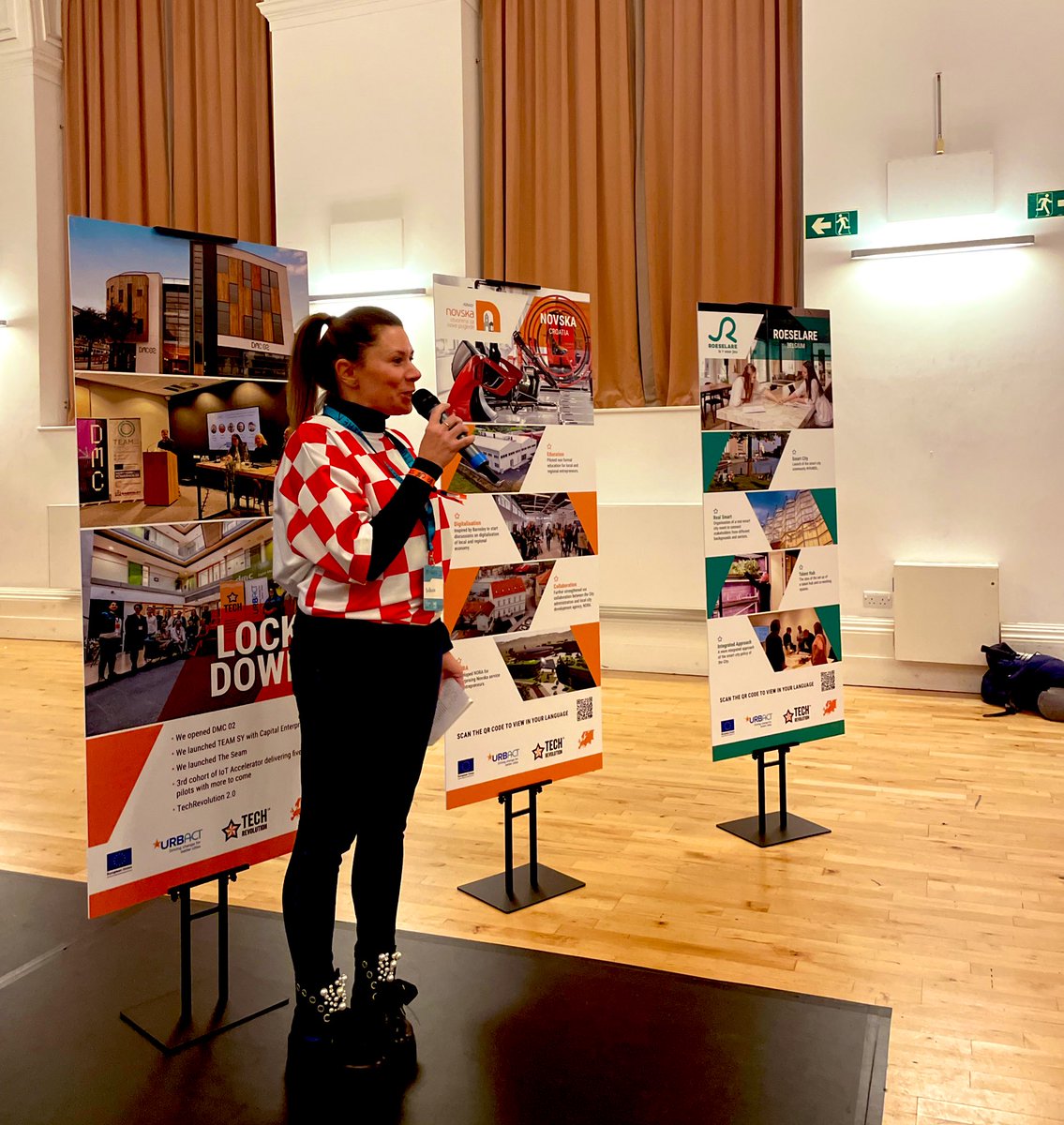 The Croatia top gives it away, but up next we have our Novska team, talking us through their #TechRevolution journey, and their plans for an exciting gaming centre. 
They have also developed NORA, an enterprising service to support entrepreneurs.