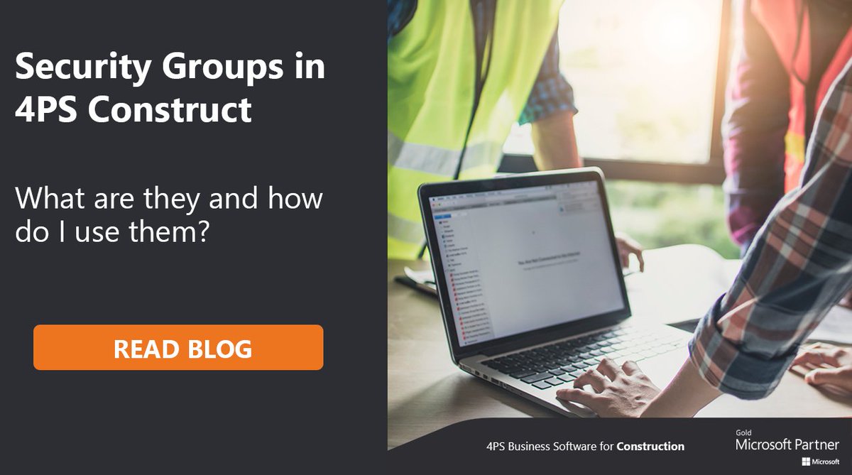 Our series of technical blog posts make sure you are fully updated on issues &amp; developments!  Today's post is all about Security Groups in 4PS Construct Business Central Admin Centre - what are they and how do you use them?  Read on to find out!
4ps.co.uk/insights/secur…