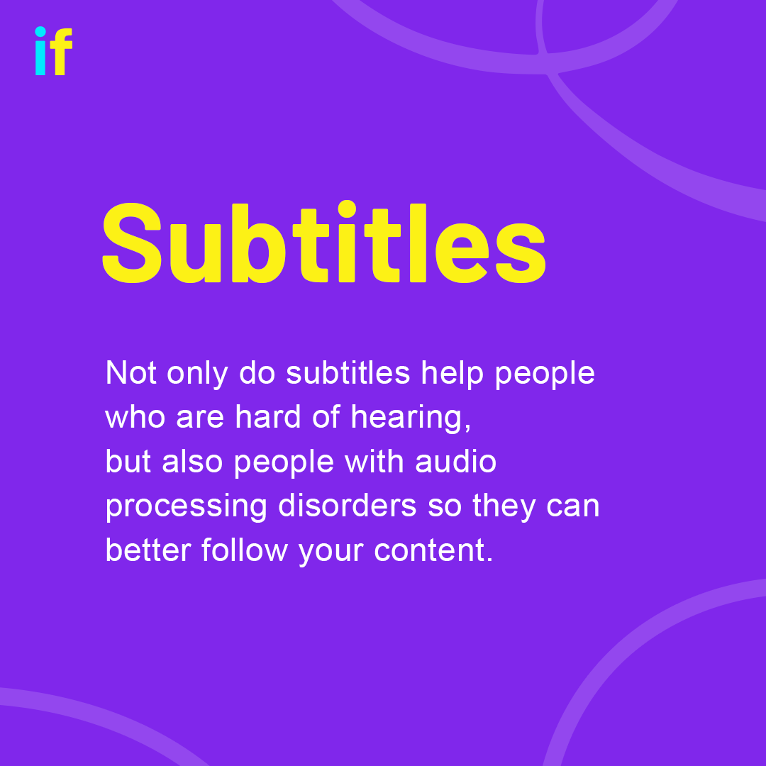 InclusiveFilms's tweet photo. We've covered how to make your content more inclusive visually, but what about from an audio standpoint?

#imagineif #ImagineInclusiveFilms #Media #CreativeMedia #hardofhearing #deaf #inclusivity #accessability #film #UKCreative #UKMedia https://t.co/swDtsHFJVq