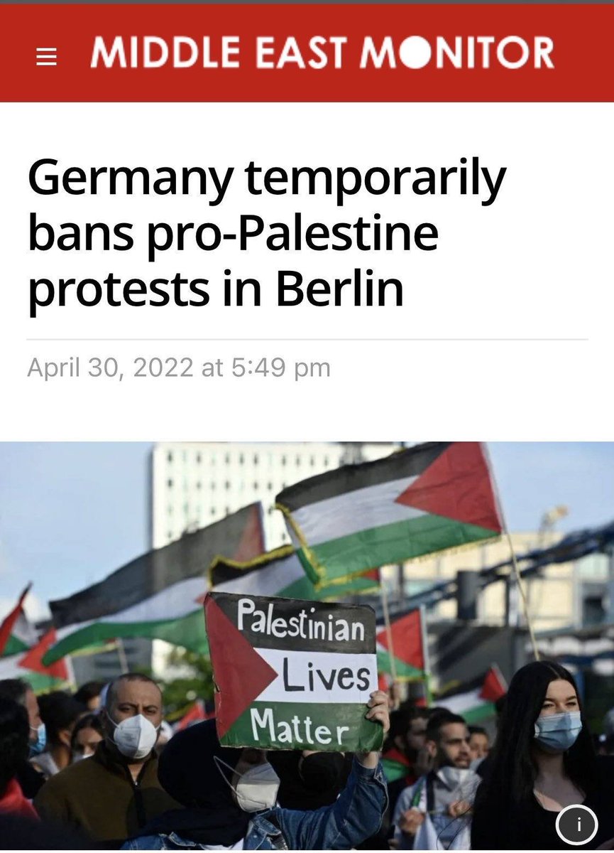 Yeah, Germany is so big on *checks notes* free speech, they have banned a vigil for slain journalist Shireen Abu Akleh organized by a Jewish group. I thought this is a world championship for football, not hypocrisy somehow.