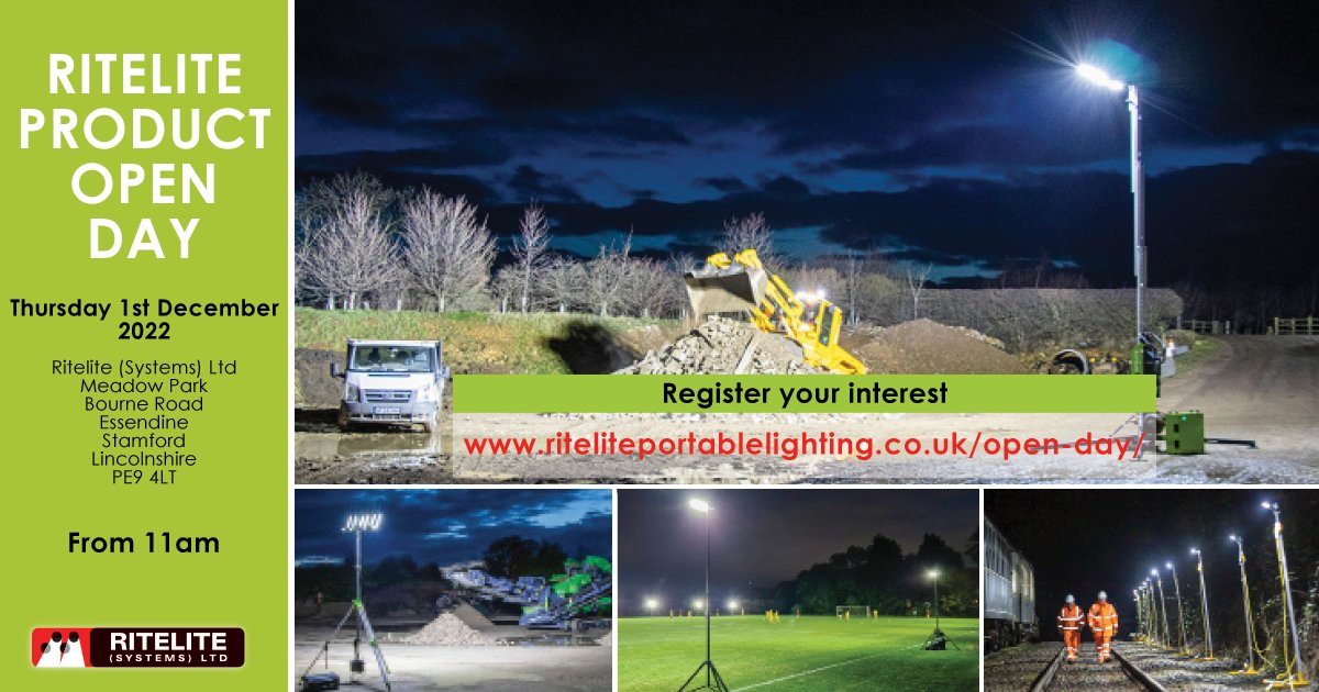 Only a week to go until our Ritelite Product Open day. Come and look at our products and discuss your lighting requirements with our sales and technical teams. Click here bit.ly/3ztTyJa to let us know that you are coming #ritelite #openday