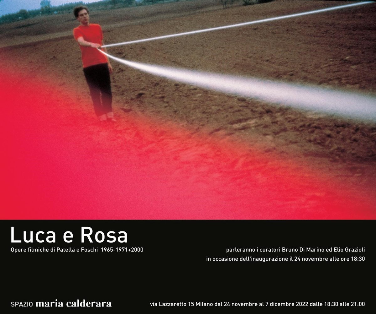 Nello spazio maria calderara di Milano si apre la mostra "Luca e Rosa. Opere filmiche di Patella e Foschi"  #spaziomariacalderara #milano #lucaerosa #patellaefoschi #film #chiaraserri
ow.ly/SLaQ50LMPqr