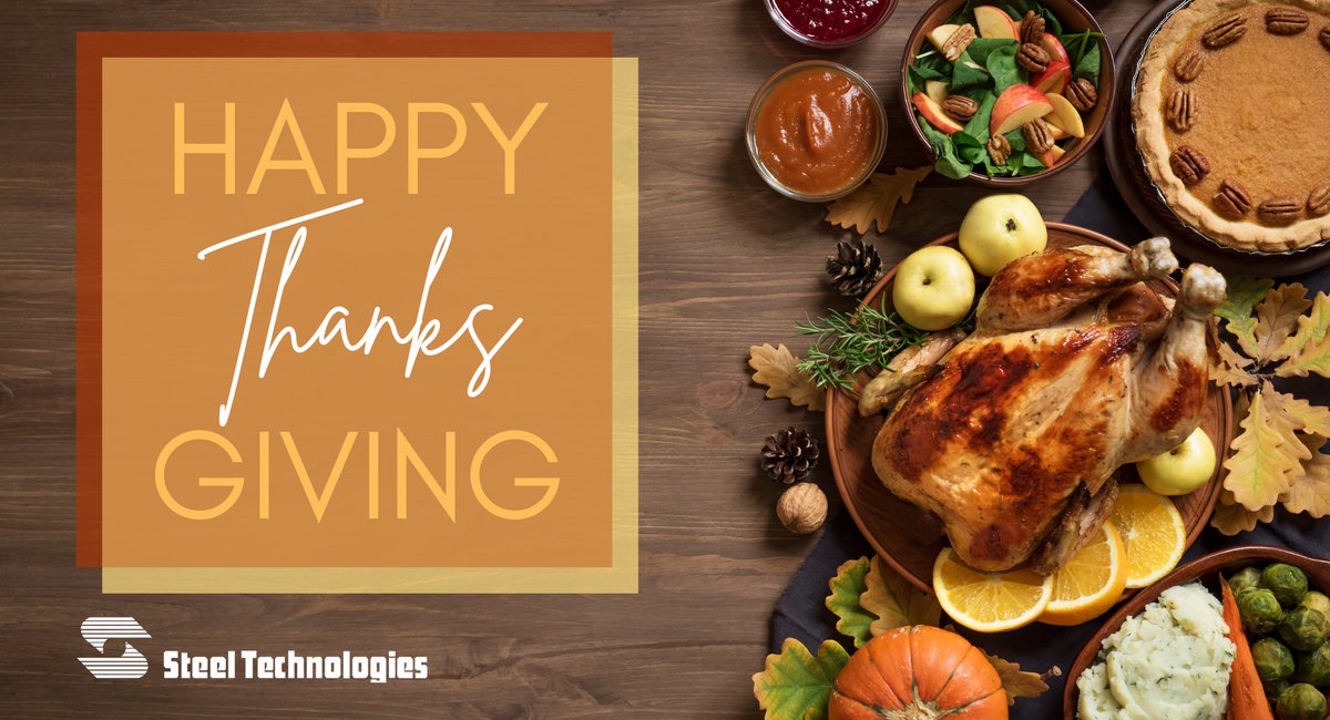 Happy Thanksgiving! We’re thankful for the safety and hard work every day of our team. What are you thankful for? 

Wishing you and yours a relaxing day with good food and even better company!  #SteelTechTeam #Thanksgiving