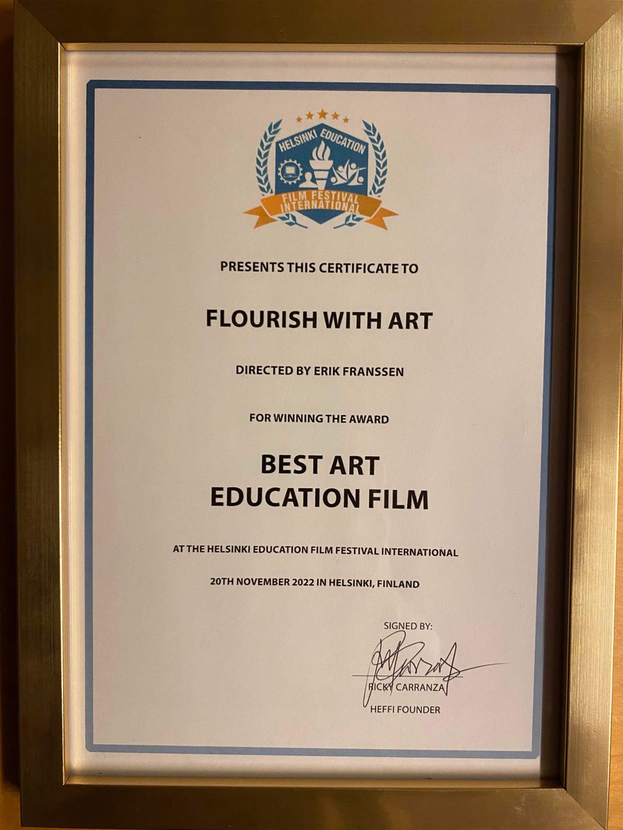 Kiemen met Kunst is verkozen tot de beste cultuureducatiefilm tijdens Helsinki Education Film Festival International. Gefeliciteerd! Op naar veel meer mooie producties en vooral naar nóg betere cultuureducatie. #trots