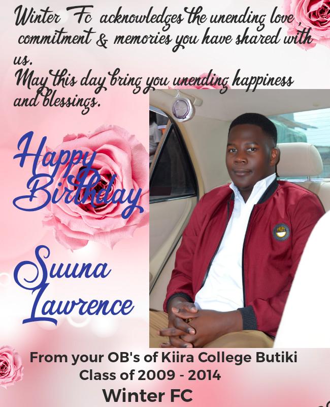 WinterFC_KCB's tweet photo. Today we celebrate the life of one of very own, Dr. Suuna Lawrence. May Gods blessings rest upon you today and forever.
Happy Birthday Ndugu!🎂 https://t.co/uWGWKI9GtU