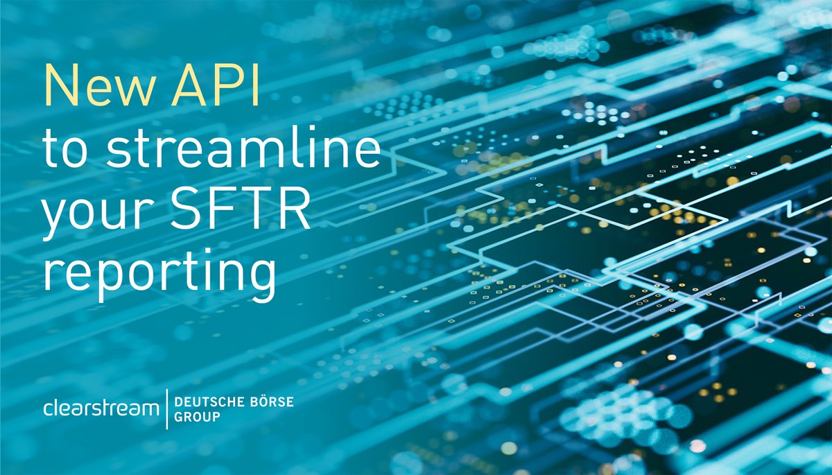Are you looking for a new opportunity to extract data seamlessly through machine-to-machine communication for your SFTR reporting? 
📢 #Clearstream has you covered with its new #SFTR #API, which comes with optimized efficiency and maximized flexibility. bit.ly/3VkbtKU