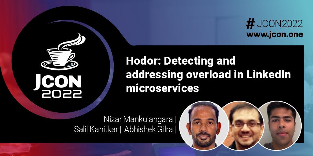 jcon_conference's tweet image. Hodor: Detecting & addressing overload in LinkedIn #Microservices
Watch @salilkanitkar @nizarcbd & Abhishek Gilra´s #JCON2022 video youtube.com/watch?v=MmNX3g…
With intro & overview of Hodor! They describe how it detects overloads & how requests are dropped #JavaCloudNative #DevOps