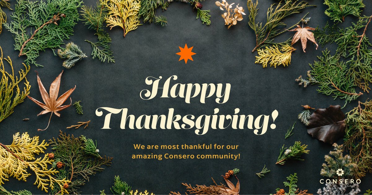 Consero (@conserogroup) on Twitter photo We are most thankful for our amazing Consero community! We are most thankful for our amazing Consero community!