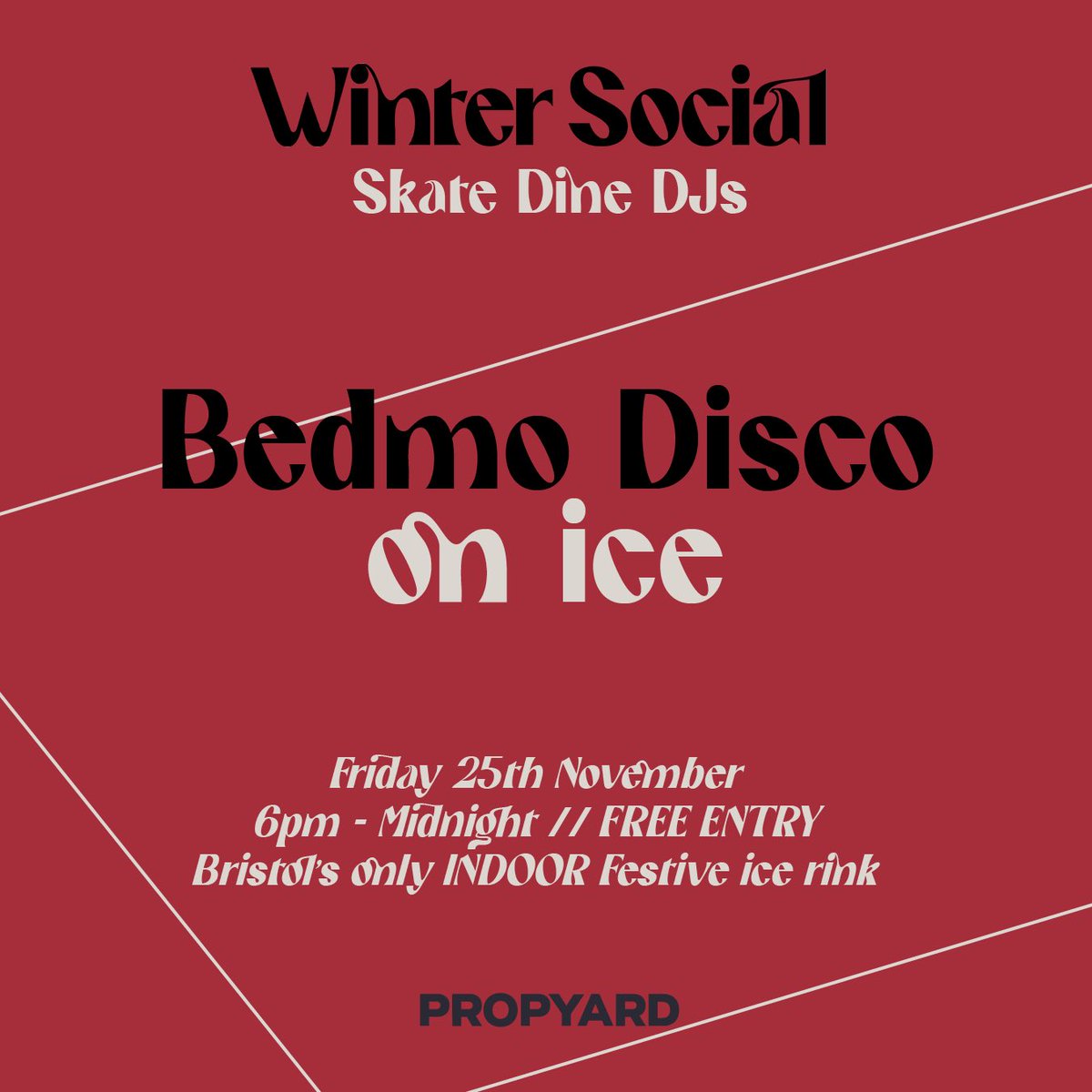sellbydave's tweet photo. Tomorrow night at @propyardbristol - the return of @bedmodisco! Quality music, food, drinks and indoor ice skating! More details and free entry tickets here: https://t.co/yxuBLWeiJn https://t.co/wSeVswiQGj
