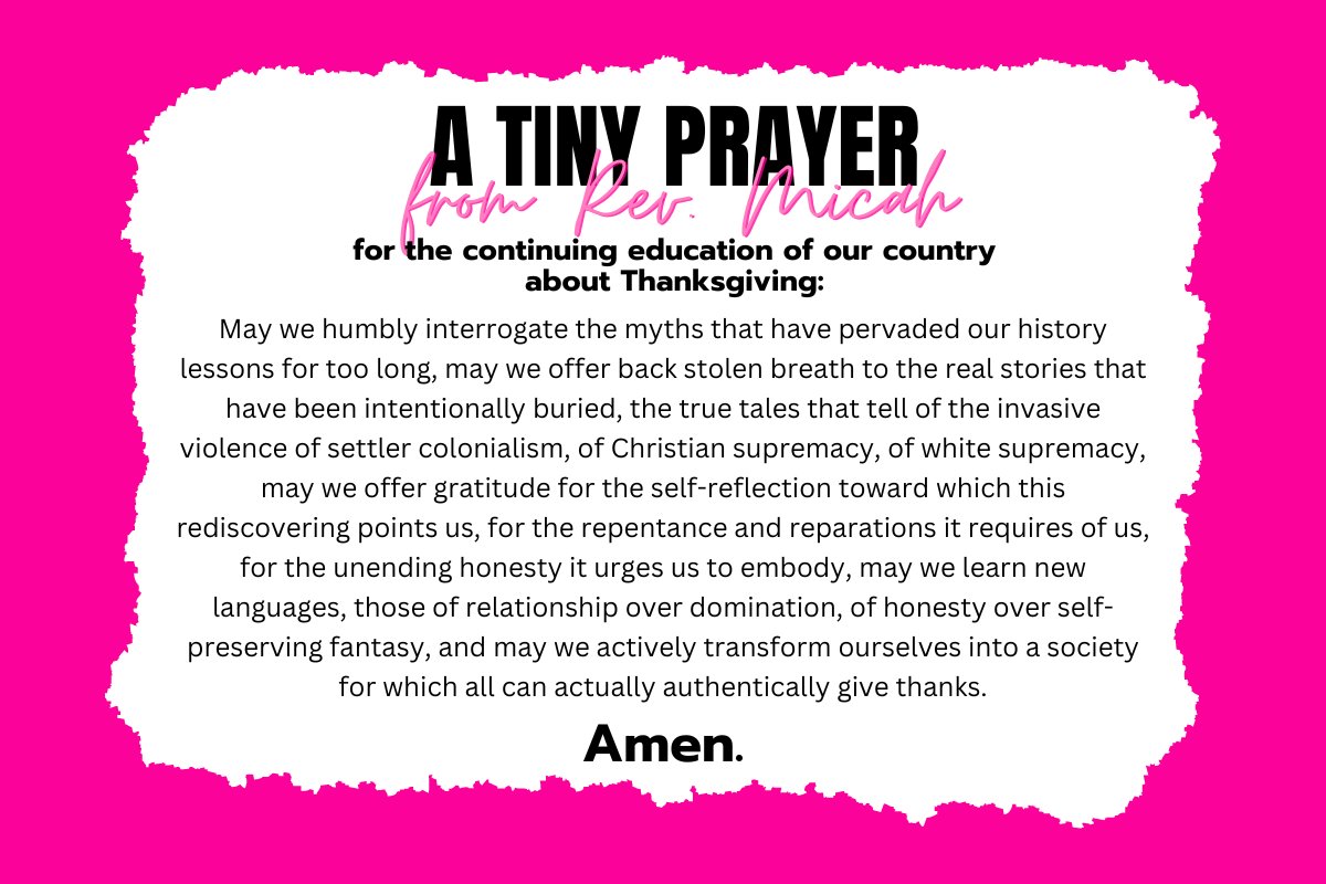 This week's needed mutual aid items, a tiny prayer for Thanksgiving education from Rev. Micah Bucey, &amp; more in this week's Digital Fountain: mailchi.mp/2f09db659d35/j…