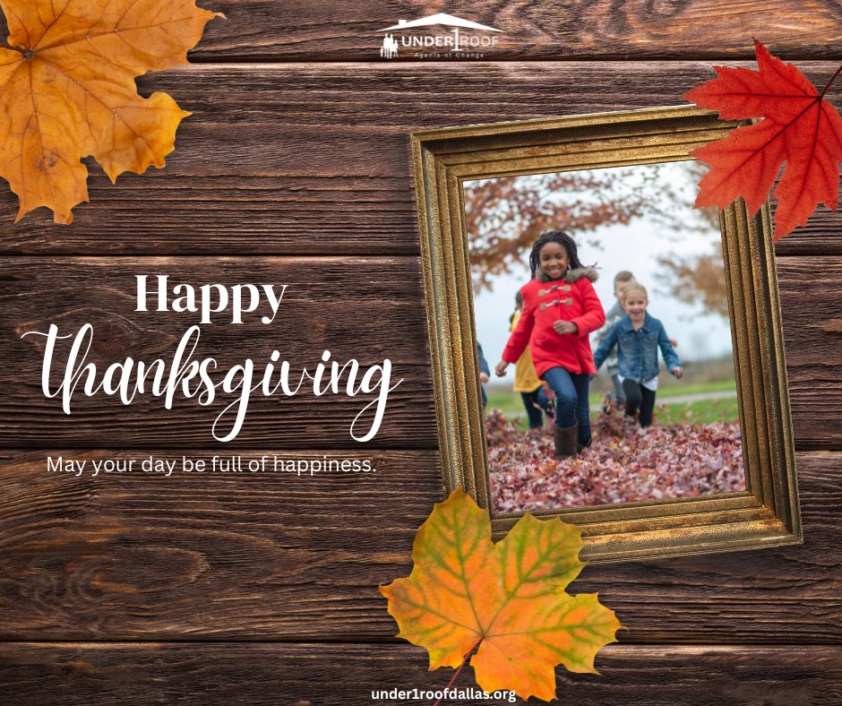 underroo's tweet photo. Happy Thanksgiving! May your day be full of happiness, love and cheer! #under1roofdallas #fighthomelessness #thanksgiving https://t.co/DEoqhpFNzC