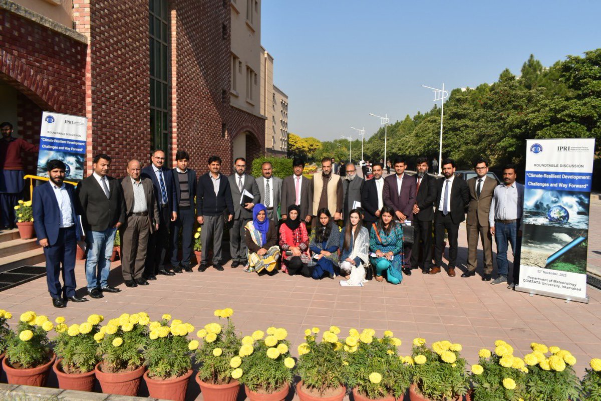 GND 22 - Roundtable on Climate Resilient Development - Challenges and Way Forward <a href="/CUIofficial/">CUI-Official</a> <a href="/IPRI_Pak/">Islamabad Policy Research Institute</a> 

<a href="/AmbDrRaza/">Amb Dr Raza Muhammad</a> <a href="/CSC_CUI/">COMSATS大学中国研究中心</a> <a href="/Pakchina__yc/">Pak-China Youth Club PCYC</a> <a href="/SalmanAneel/">Dr Aneel Salman</a> @JabirNaqvi