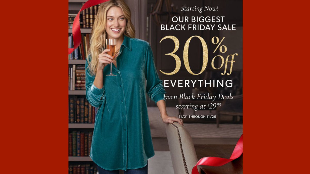 SHOPTCV's tweet photo. 📣 Sale Alert: Presenting @softsurrounding 30% Off Everything Sale....Even on Black Friday Deals! 
#softsurroundings #livesoft #blackfriday #blackfridaydeals #blackfridayshopping #fashion #gifts #shopping #savings #sale 

See weekend deals + shopping tips.
https://t.co/gridEXwapJ https://t.co/yfDy1LWvxu