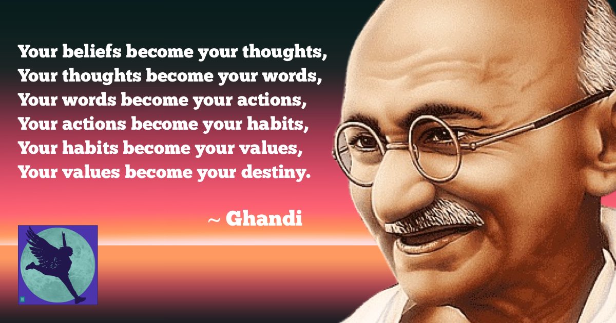 Until I read this quote, I never considered values as habits. 
Want to learn about your values? 
Check this post: facebook.com/photo?fbid=359…

#Values #Habits #Ghandi
