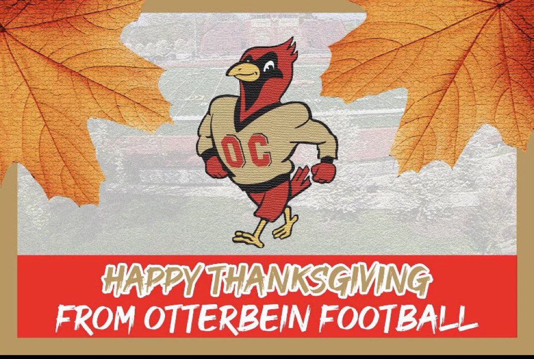 Happy thanksgiving from Otterbein Football! Enjoy the time with family and friends! #RingThe🔔