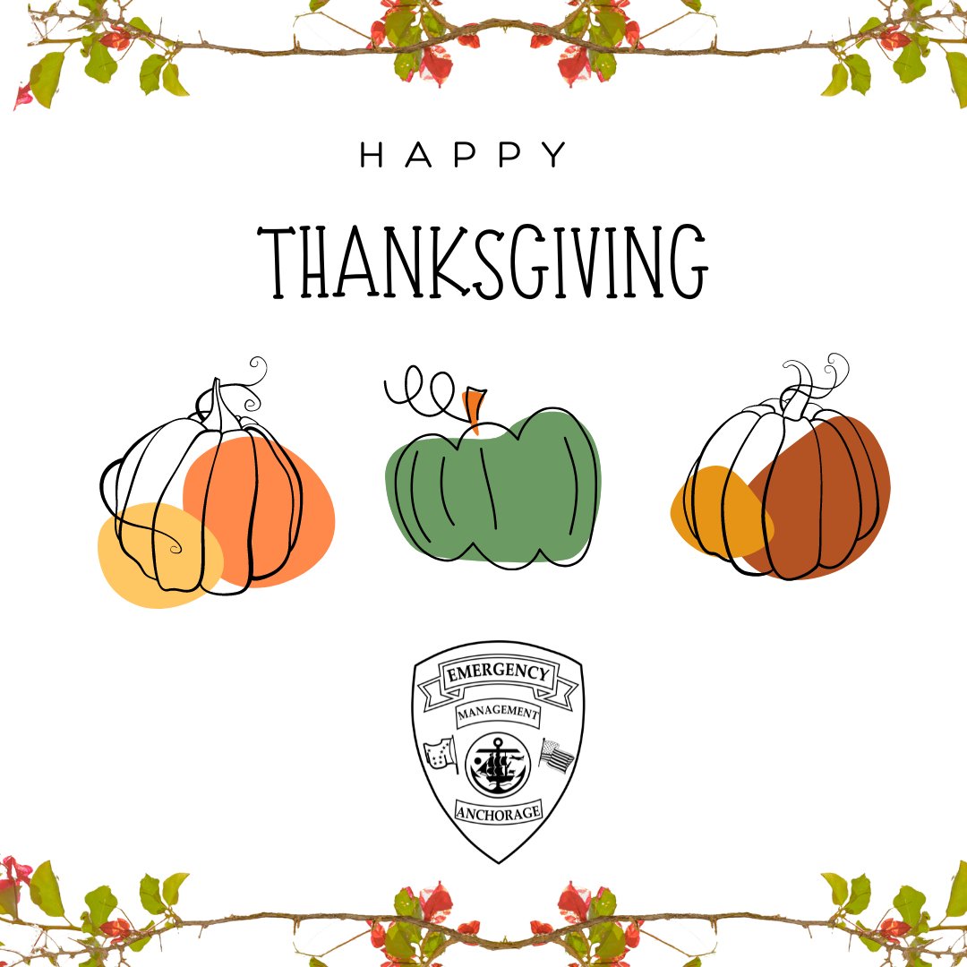 Anchorage_OEM's tweet photo. Happy Thanksgiving! Enjoy this time with friends and loved ones.
We will be closed today (11/24) and tomorrow (11/25), but always remain ready to respond if you need us.
#HappyTDay
#AlwaysHereForYou https://t.co/EUx5BA94kL