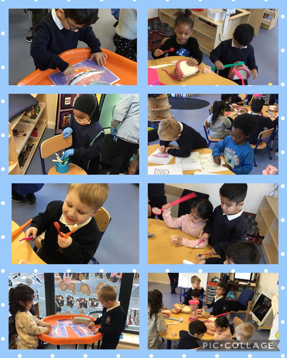 TraceyHerbert2's tweet photo. Nursery @VicParkAcademy did the school proud as they welcomed in a  dental nurse and her friends to share what they know about tooth cleaning and take part insome fun activities. The children knew the answers to all the questions and had lots of interactive fun @VicAcademies https://t.co/thMn5WcKRV