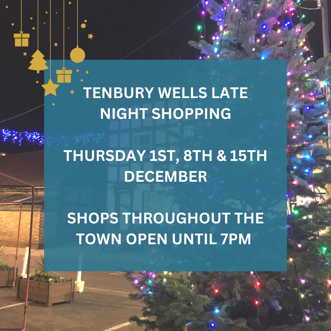 Late Night Shopping in Tenbury Wells! List of shops open to follow... #tenburywellsopenforbusiness #tenburywellsopenforchristmas #tenburywells #somethingforeveryoneintenbury #latenightshopping #worcestershire #malvernhills