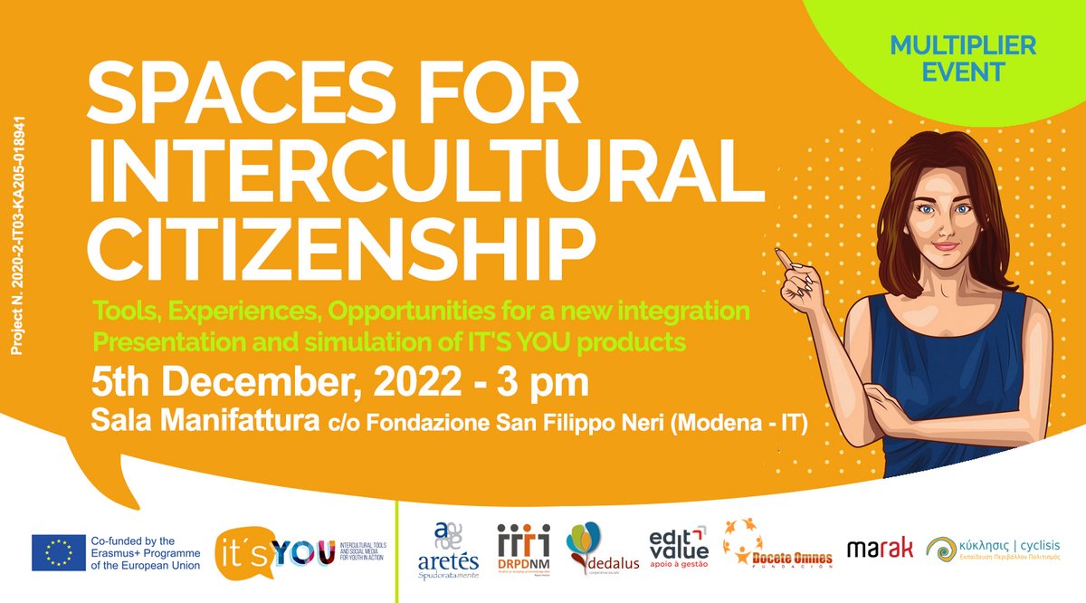 The final Multiplier Event for It's You is coming on December 5th! And we sure can't wait!🤩

For more information and the agenda of the event go check our website on the link in our bio. 

#ErasmusPlus #ItsYouProject #MultiplierEvent #EuropeanProject