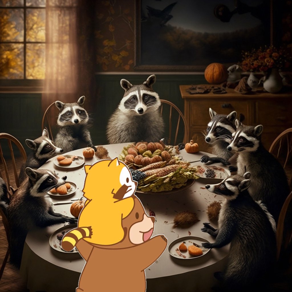 Have a Raccoon Family #Thanksgiving! 😂✨

#Raccoons #Raccoon #RascaltheRaccoon #Thanksgiving2022 #ThanksgivingDay #thanksgivingmemes #thanksgivingdinner #family #anime #Anitwt