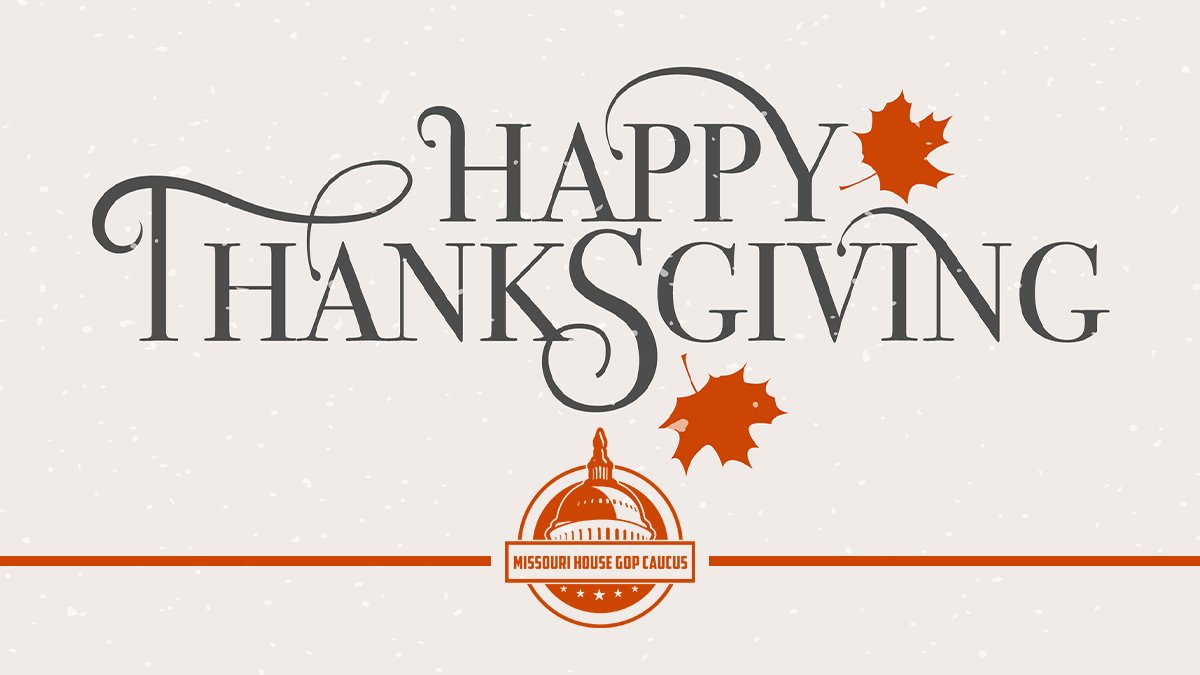 We are thankful for all the members of the <a href="/MOGOPCaucus/">MO House GOP Caucus</a>. Happy Thanksgiving! #moleg #Thanksgiving2022