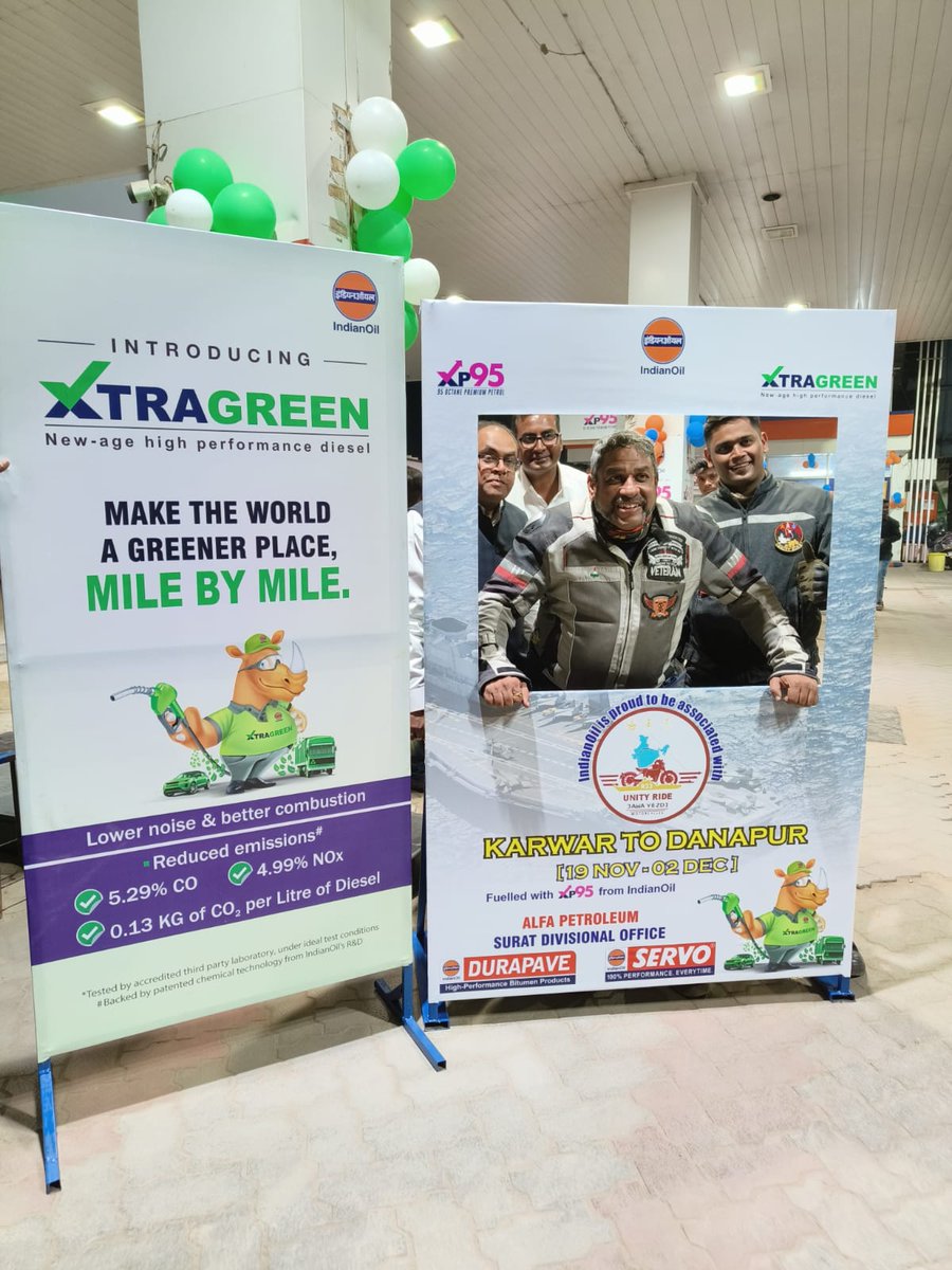 Proud to be fuelling partner of Triservices Bike expedition, where bravehearts from Armed Forces shall cover 3500 kms in 15 days. XP95 &amp; XTRAGREEN are making their journey smoother. <a href="/MANNADURAI7/">M ANNADURAI</a> <a href="/IndianOilcl/">Indian Oil Corp Ltd</a> <a href="/DirMktg_iocl/">Director (Marketing), IndianOil</a>