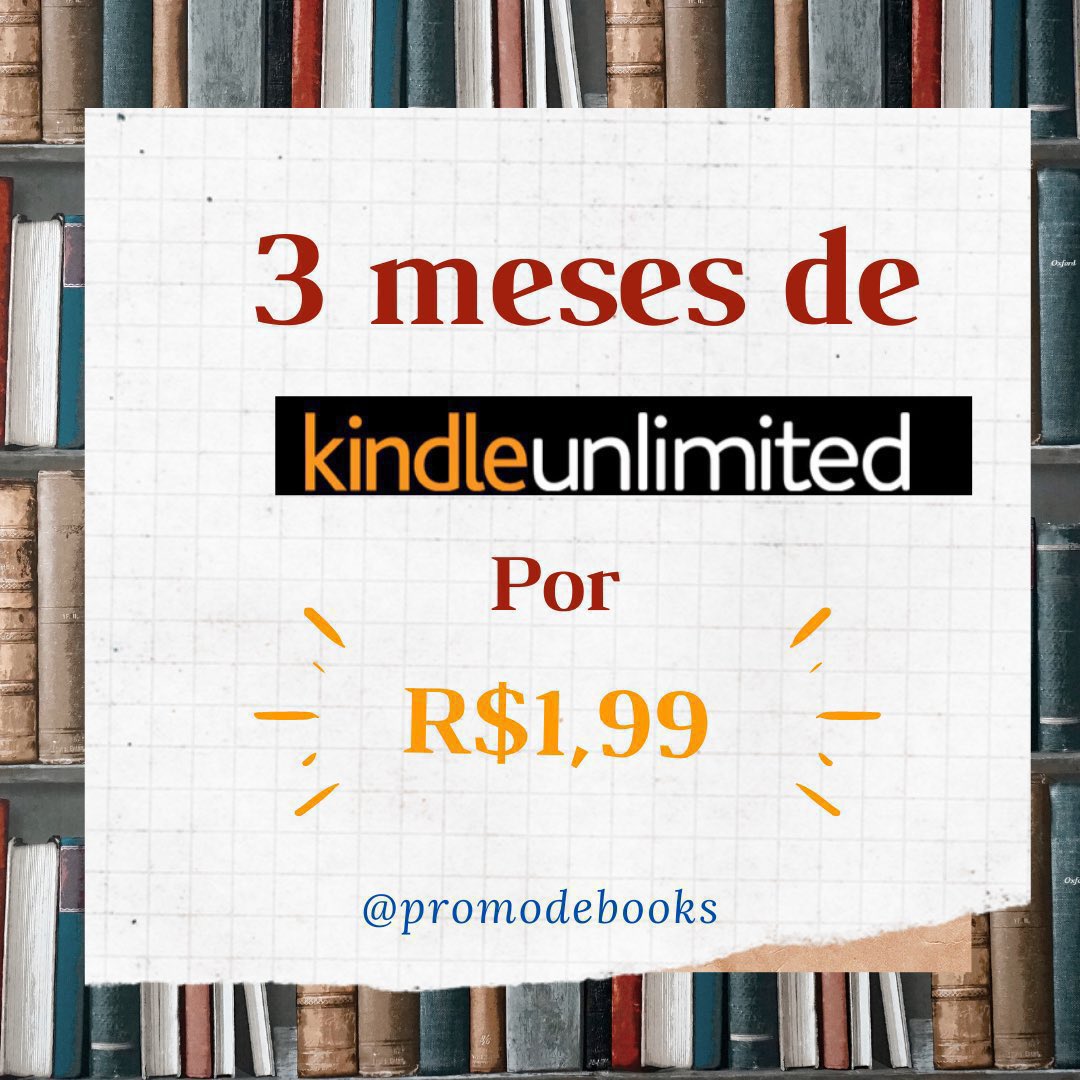 promodebooks's tweet photo. ⚠️ LIBERADO PARA TODAS AS CONTAS

⚠️ 3 MESES DE KINDLE UNLIMITED POR R$1,99!

↪️ Leia milhares de livros em qualquer lugar, podendo ser: no seu kindle, aplicativo (celular) ou computador!
📚 https://t.co/Z7MemoF0Bh

⚠️ 3 MESES de Music Unlimited GRÁTIS!
🎼 https://t.co/Od6JDtIPtv https://t.co/qN9TMXbDk2