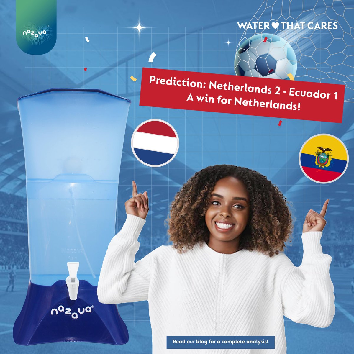 Tomorrow will be an exciting match #ecuador vs #netherlands. Who will win on #SDG6? Hi-tech Netherlands or Ecuador, with their abundant natural #cleanwater resources and strong footballing culture? Read our blog and leave a comment below with your pick!

global.nazava.com/world-cup-pred…