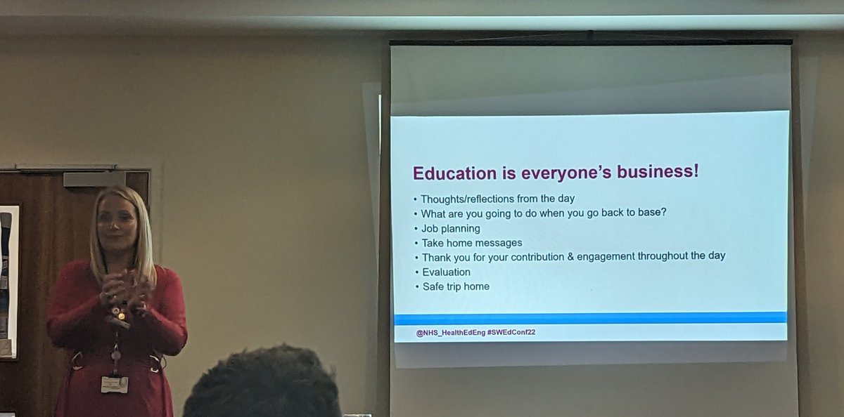 vickyPWDS's tweet photo. Closing message from @Pt_ellen at the @HEE_SouthPharm @PWD_South #SWEdConf22 Education is everyone's business! How can we embed this into everyone's role. https://t.co/nBA0dhZO8h