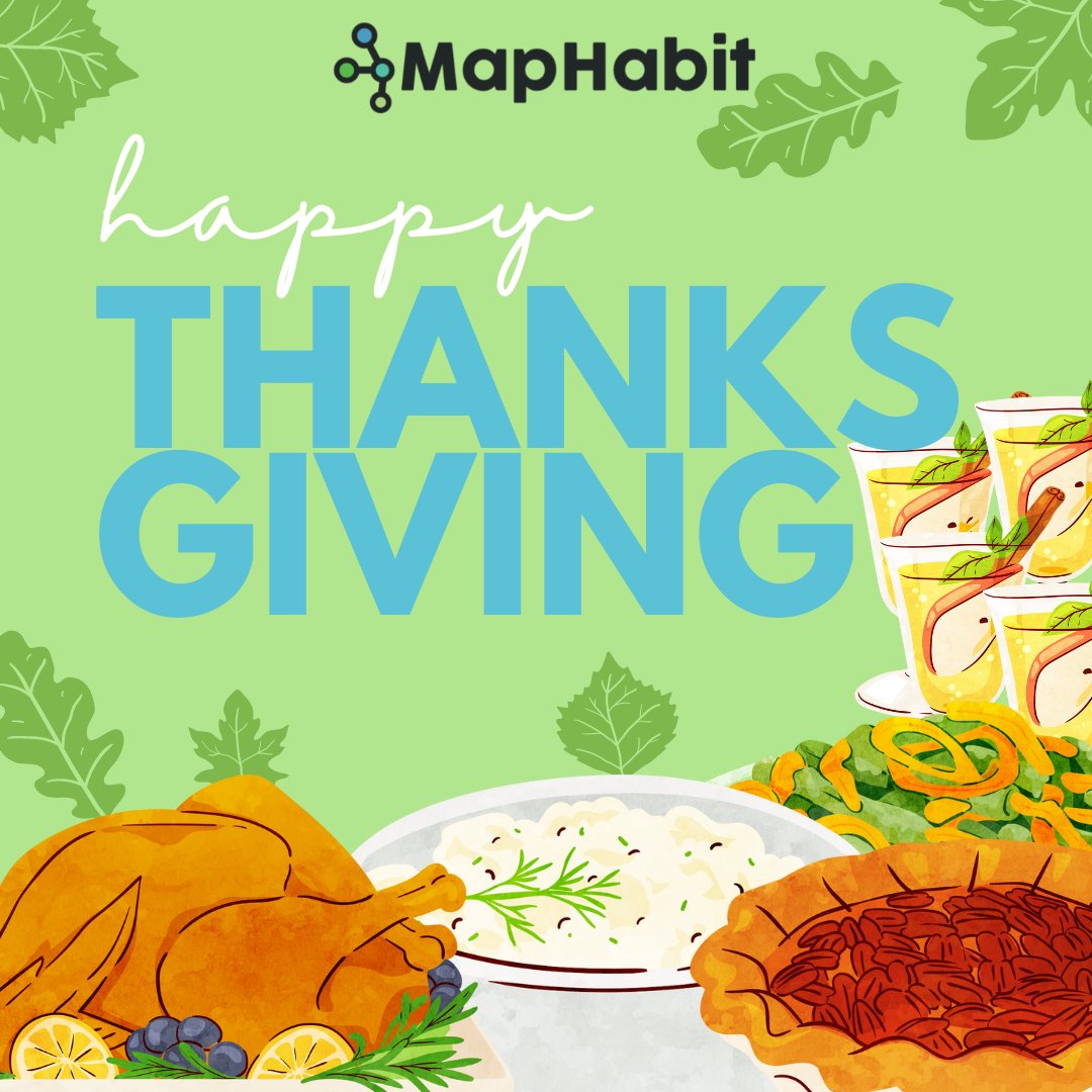 MapHabit's tweet image. Happy Thanksgiving!

We are so grateful for each and every person that has helped MapHabit get to where it is today. 

We hope that you have a great Thanksgiving filled with fun, food, and family!
