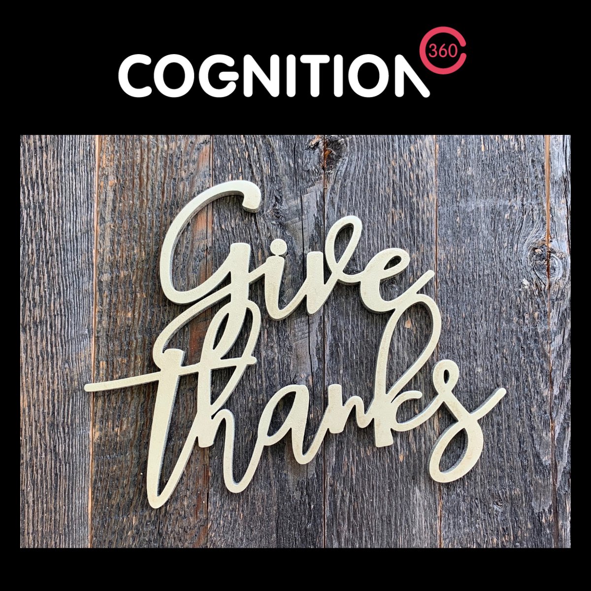 Cognition_360's tweet photo. "Give thanks for a little and you will find a lot."

So grateful for our friends, family, employees, customers and the MSP community.

#gratitude https://t.co/UPzDnKSFfj