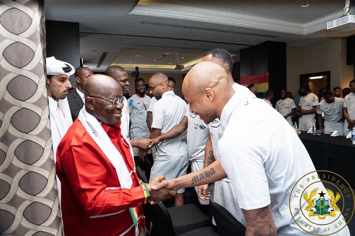 Earlier today, I visited the <a href="/GhanaBlackstars/">🇬🇭 Black Stars</a>, at their camp in #Qatar2022 ahead of their first game against Portugal.