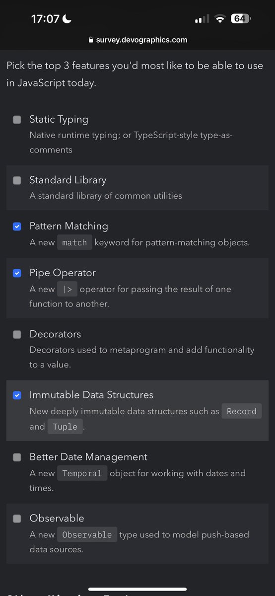 Boy how happy would I be with those in JavaScript! 👀