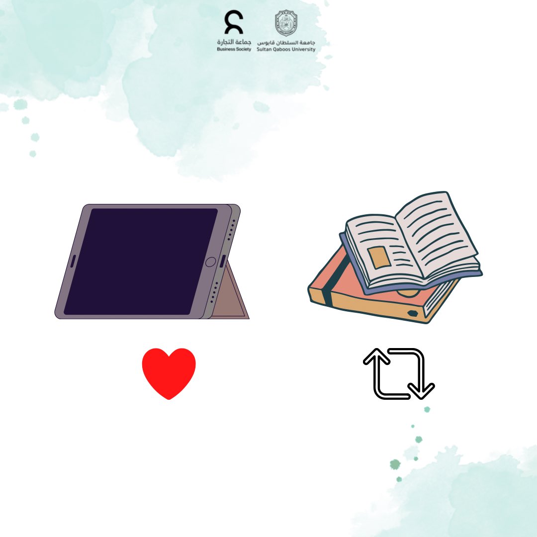 BsSQU's tweet photo. خلونا نحسمها جماعة 😎👏🏻
تفضل تقرأ ورقي أو إلكتروني؟ 🥳

#إثراء_وعطاء 
#جماعة_التجارة https://t.co/bC34GyIBYd