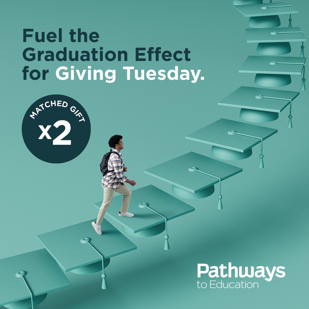 PathwaysCanada's tweet photo. #GivingTuesday is around the corner and you can double your impact with Pathways! All donations will be matched from November 22-29. Your gift will help students living in low-income communities graduate high school.
Donate to Fuel #TheGraduationEffect.
https://t.co/UlB8fua9UQ https://t.co/kCqWAZ0Kwa