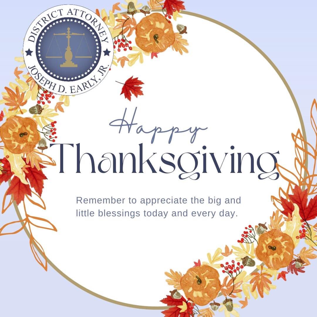 worcesterda's tweet photo. We hope everyone in Worcester County and beyond has a happy and safe Thanksgiving! https://t.co/h1WG73o3YW