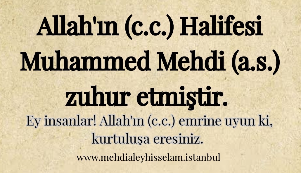 cihanal21323358's tweet photo. Bütün insanlığı alemlerin Rabbine (cc.) teslim olmaya çağırıyoruz.

Allah (c.c.)'ın Halifesi Muhammed Mehdi(as)'ın internet üzerinden insanlığa çağrısı/tebliği yayınlanmıştır.

https://t.co/t666zlirsW https://t.co/qyj8lABQcM