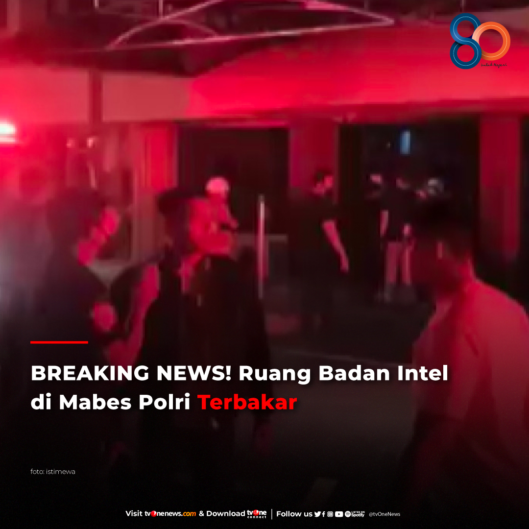 tvOneNews's tweet photo. Kebakaran terjadi di salah satu ruang di ruang Badan Intelijen dan Keamanan (Baintelkam) Mabes Polri, Jalan Trunojoyo, Jakarta Selatan, Kamis (24/11/2022) malam.

Simak berita selengkapnya di https://t.co/GgtZcxM1Xk
#HardNews_BreakingNews #NewsOne #CariBeritaditvOne https://t.co/qi9g9c4lJQ