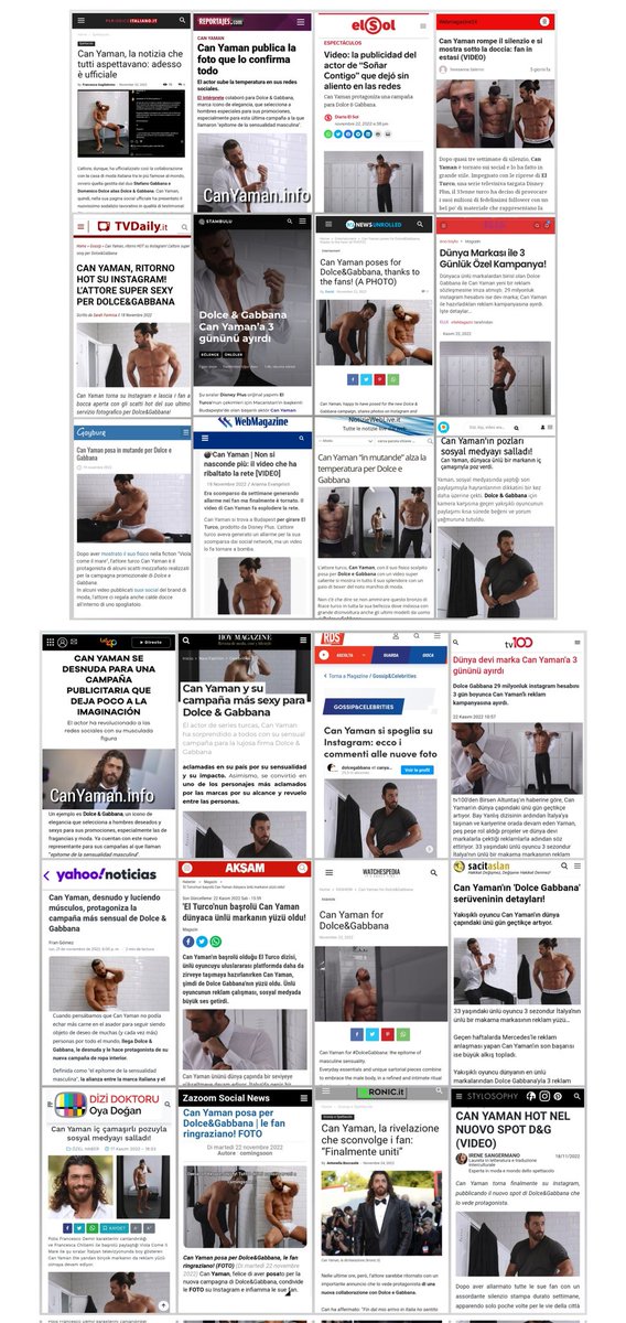 📍Can Yaman's announcement with the international brand <a href="/dolcegabbana/">Dolce&Gabbana</a> and his photos that made a fuss on social media, are the talk of the Italian, Turkish and International Press.. 🇮🇹🇹🇷🇪🇸🇬🇷🇧🇦🇦🇷🇺🇸🇷🇴🇭🇷🇦🇿🇱🇧🇰🇼🇷🇸
All the success our international star 🔥🔥🔥 #CanYaman #DolceGabbana