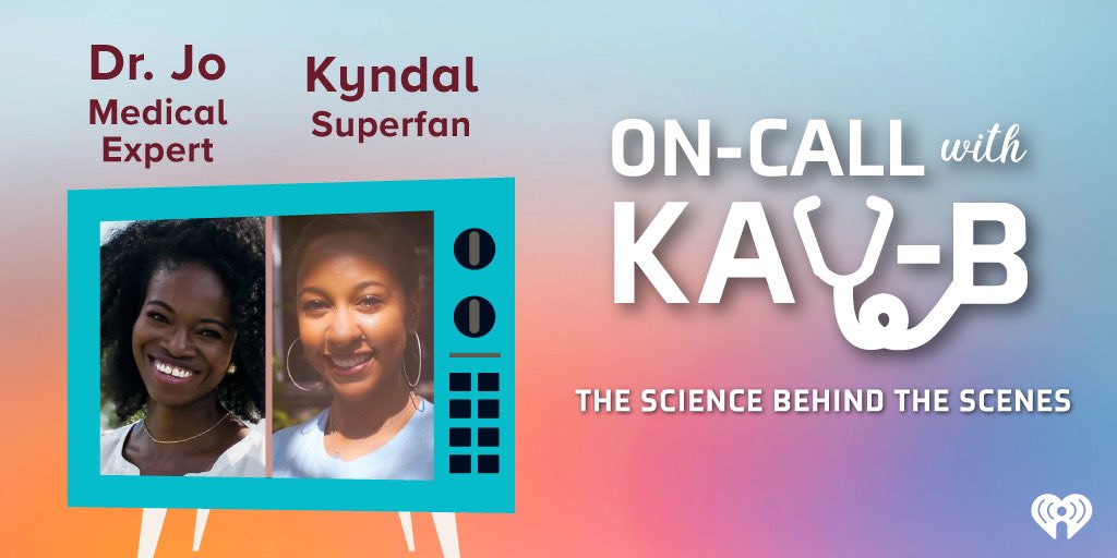 TheLadyKayB's tweet photo. New episode of #OnCallWithKayB is out now! Chatting #TheScienceBehindTheScenes of @GreysABC S6E22! Diving into show 🍵 w/Kyndal about Mark’s proposal to Lexie & talking mental health + Superior Canal Dehiscence Syndrome w/Dr. Jo! https://t.co/9rDUpF8bdT #GreysAnatomy #iHeart https://t.co/QI8OzIUUpX