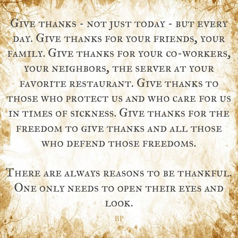 There is always a reason to be thankful