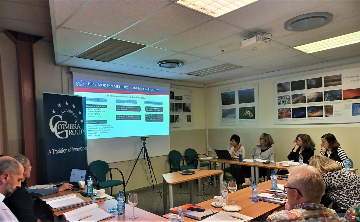 CoimbraGroup's tweet photo. Life Sciences WG has gathered today at the @UniBarcelona to discuss #BlPs Blended Intensive Programmes among @CoimbraGroup universities. Looking forward to hear about all 9⃣ ideas coming from our member HEIs &amp; match the partners to submit proposals for 2023-24 call🔛🤝 https://t.co/rYjAPP5Alt