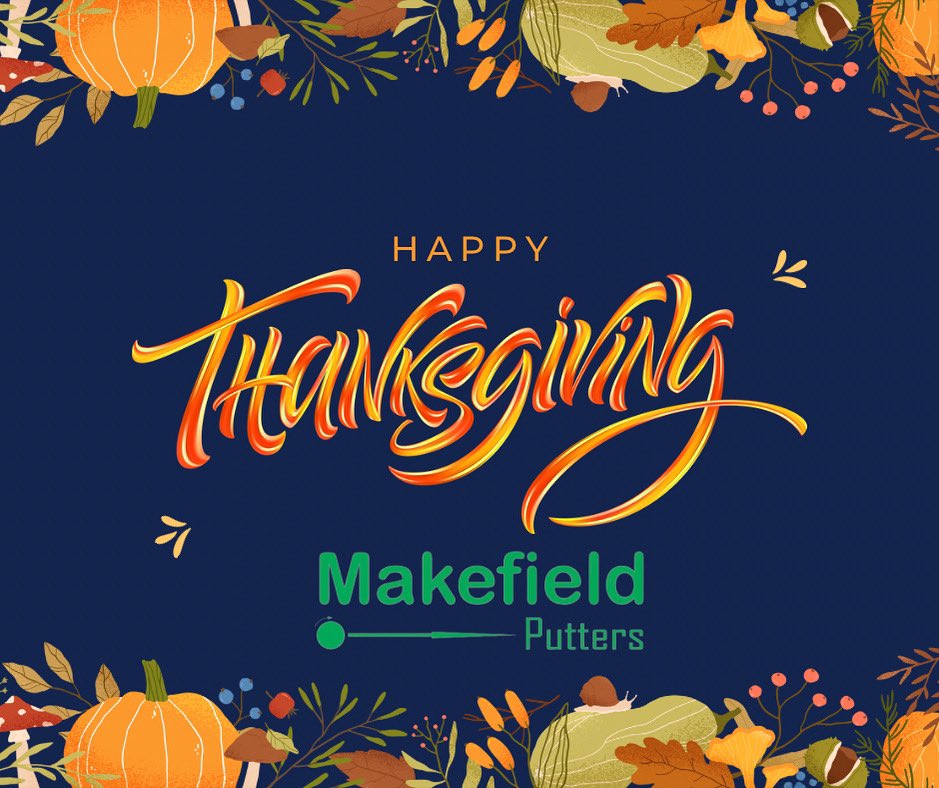 Make_putt's tweet photo. Happy Thanksgiving from Makefield Putters! Please have a wonderful day and stay safe 🦃🍁🍽⛳️ #makefieldputters #makefieldputters #makefieldputter #makefield #makeputt #golf #golfswing #golflife #golflove #golfer #pga #golfpa #golfnj #happythanksgiving https://t.co/ZJTEtEt7Hr
